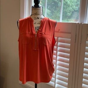 Anne Klein orange sleeveless top